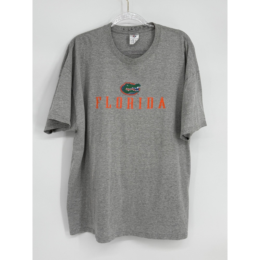 Jerzees Florida Gators Mens 3X Gray Heathered Graphic T-Shirt NCAA College VTG‎